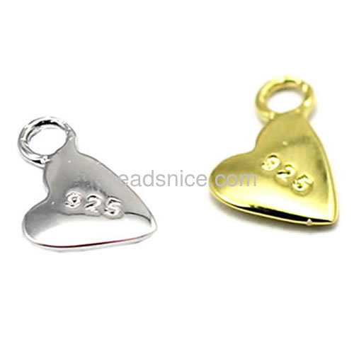 Sterling silver heart disc with ring heart stamp disc charm 18 gauge