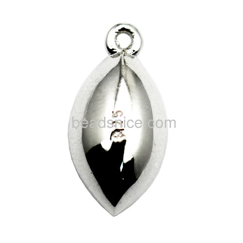 Crystal pendant setting 925 sterling silver for woman jewelry making  fit 9.5x4.5x3mm Austria crystal 4228