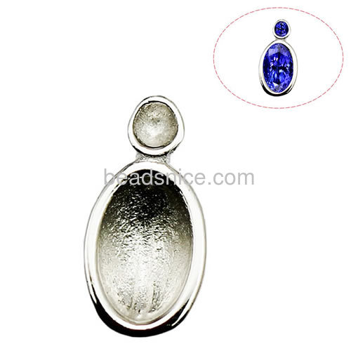 Wholesale pendant base sterling silver 925 for necklace making
