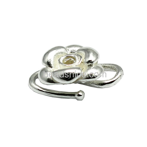 Clasp hook finding 925 sterling wholesale silver for necklace and fine jewelry  flower shapes