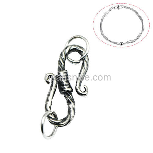 Wholesales 925 sterling silver hook and eye hasp fashion jewelry findings components