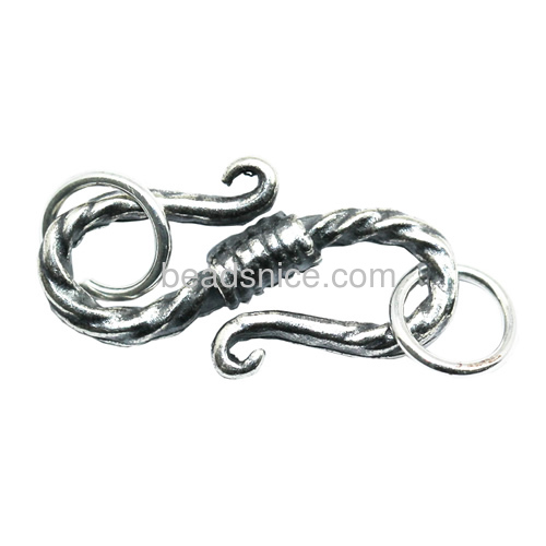 Wholesales 925 sterling silver hook and eye hasp fashion jewelry findings components