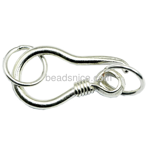 925 sterling silver hook and eye clasp findings for necklace and jewelry making