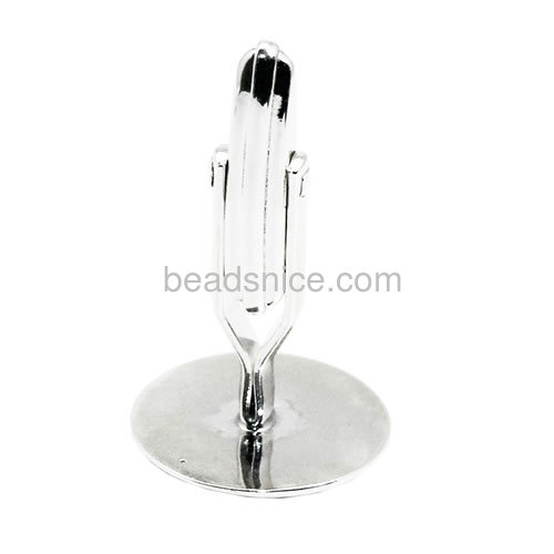 Cufflink base 925 sterling silver handmade cuff link jewelry findings components