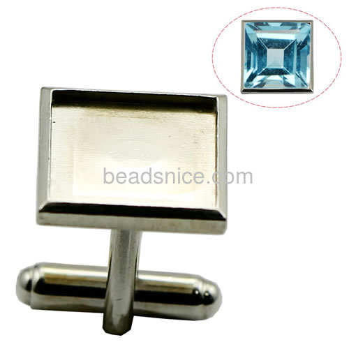 925 sterling silver jewelry cufflink findings components for men 16x16mm thickness 2.5mm depth 1mm