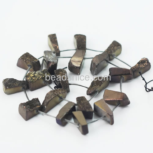 Delicate for lady druzy pendants wholesale Ladder shaped stone wholesale gemstone jewelry accessory DIY