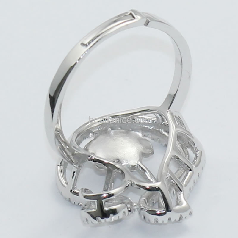 925 steriling silver unique ring setting adjustable ring size 7 to 9