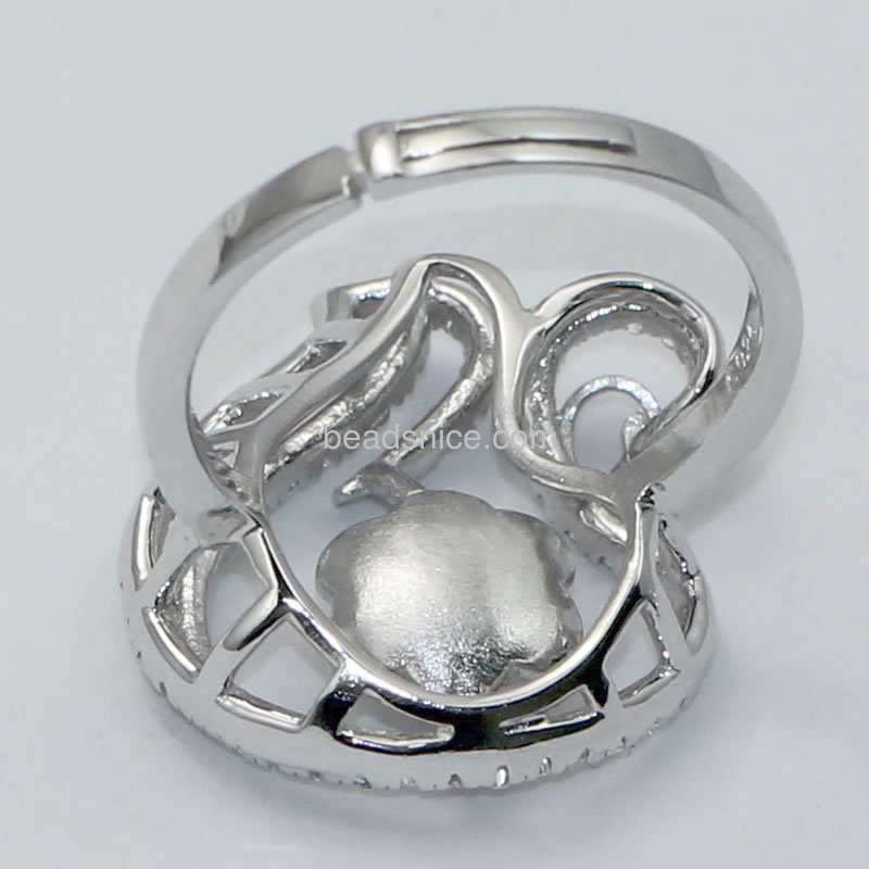 925 steriling silver unique ring setting adjustable ring size 7 to 9