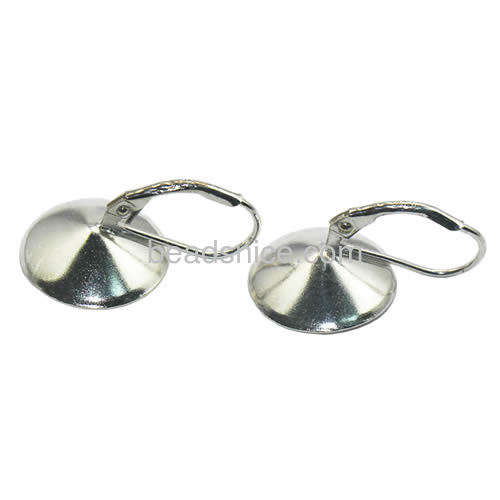 Earring base round cup earring blanks sterling silver jewelry wholesale