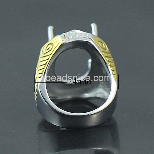 Stainless steel ring setting bezel mountings nice for your jewelry design