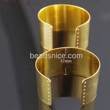 Brass Bangle settings    , lead-safe, nickel-free,