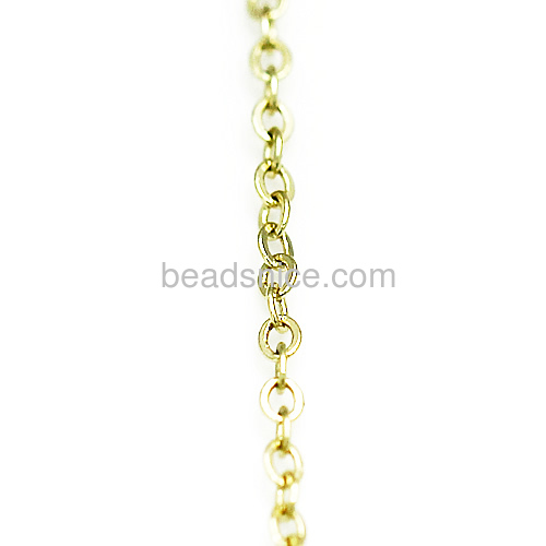 Brass chain gold plated chain flat cable chain findings
