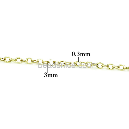 Brass chain gold plated chain flat cable chain findings