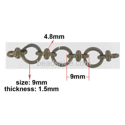 Rolo chain necklace pendant link chains wholesale jewelry accessories brass nickel-free lead-safe