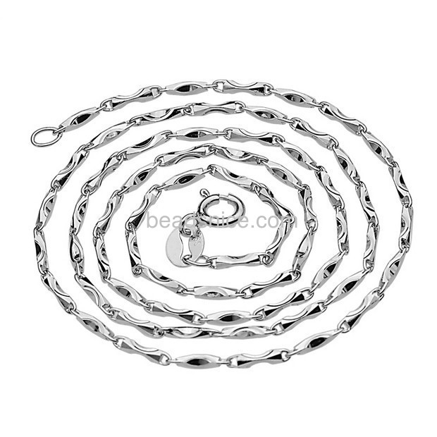925 sterling silver ingot silver chain necklace