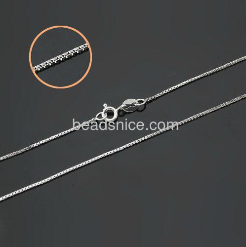 925 sterling silver box chain necklace silver necklace box