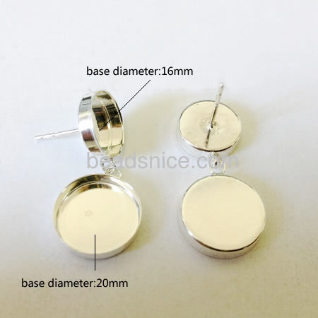 Brass Earring Pendant Trays,rack plating,Lead-Safe,Nickel-Free,rack plating,