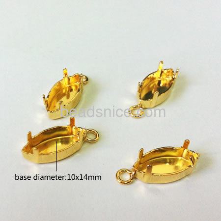 Brass Base pendants，Lead-Safe,Nickel-Free,