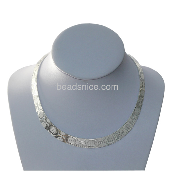 Silver 925 chunky necklace elegant moon necklace top quality silver jewelry statement chocker necklaces