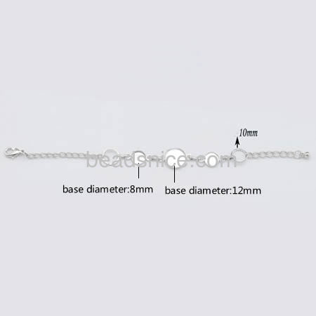Brass Bracelet setting /base ，Lead-Safe,Nickel-Free,