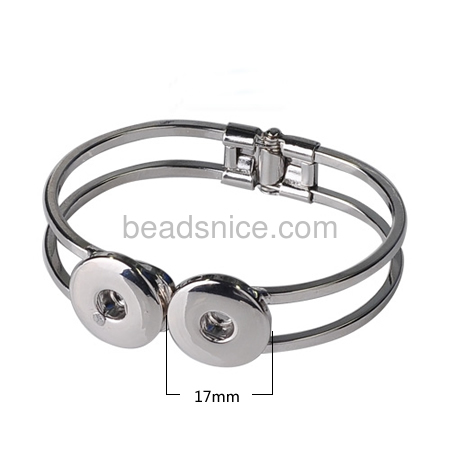 brass button bracelet settings，Lead-Safe,Nickel-Free,