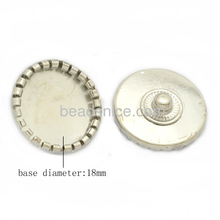 Brass Button Bezel Setting ，Lead-Safe,Nickel-Free,