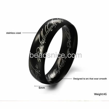 Stainless Steel Jewelry Finger Ring  ，