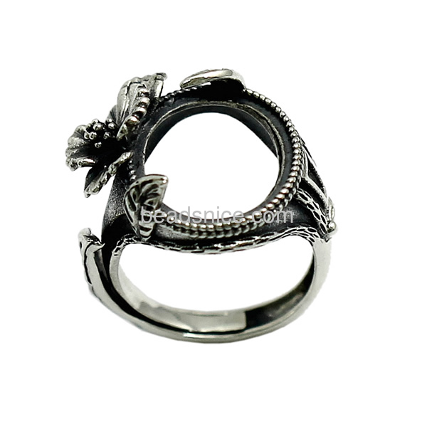 vintage flower rings for women silver 925