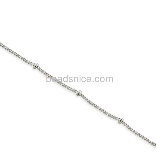 Fashion satellite ball chain beaded chain link wholesale jewelry making supplies sterling silver DIY approx 4.56g per m