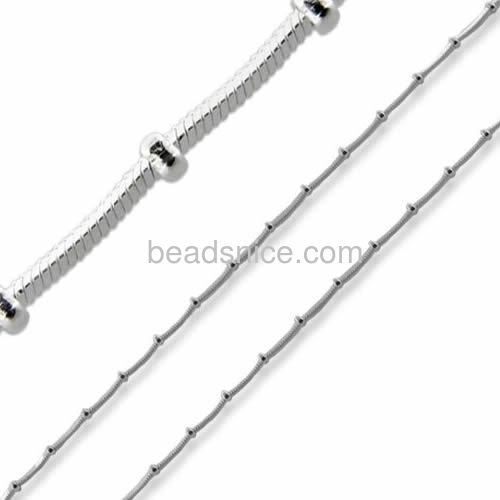 Square snake chain beaded chain great for necklace bracelet DIY wholesale jewelry chain sterling silver approx 8.4g per m