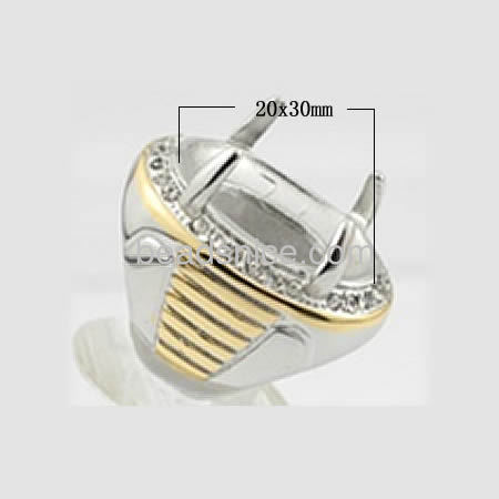 Vintage rings base gemstone ring blanks base prong ring mountings wholesale fashionable rings jewelry accessory stainless steel