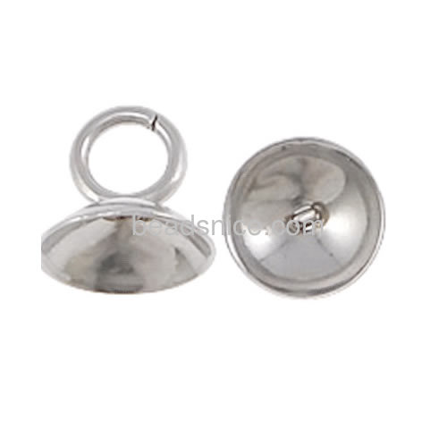 Charm pendant base settings necklace pendant beads caps pearl pendants wholesale jewelry accessories stainless steel DIY