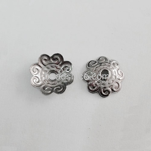 Stainless steel beads cap vintage engraved flower bead caps fit 10mm beads wholesale micro setting jewelry handmade