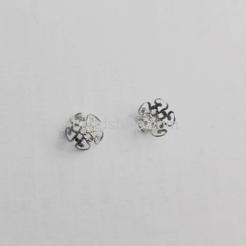 Flower bead cap metal beads cup bead cap hollow filigree beads cap wholesale jewelry accessory stainless steel handmade