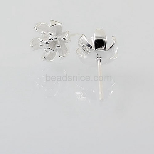 Silver flower earring  daisy stud earrings women wholesale jewelry findings sterling silver best gifts for her