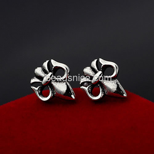 Earring design crow cross earrings stud for women daily wear wholesale jewelry making supplies Thai silver