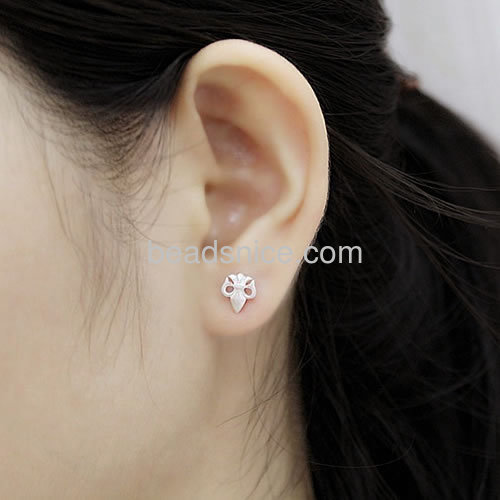 Earring design crow cross earrings stud for women daily wear wholesale jewelry making supplies Thai silver