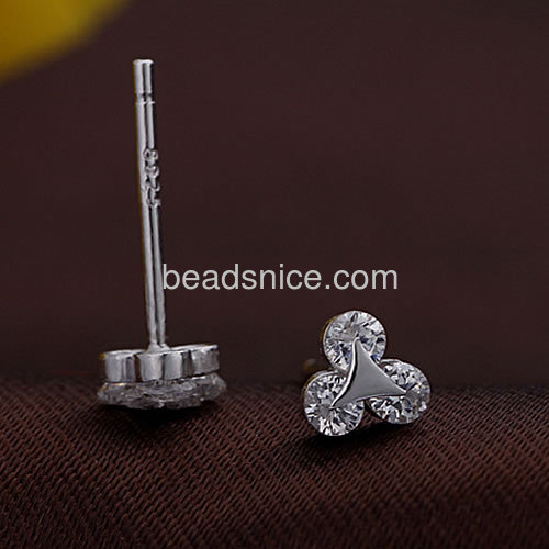 Daily wear earrings fashion charm earring design wholesale jewelry findings sterling silver triangle gifts