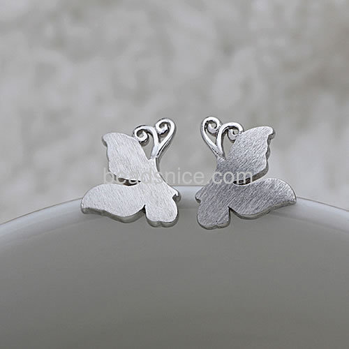 Daily wear earrings for women butterfly earring stud wholesale jewelry components sterling silver charms gifts