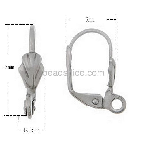 Earring hook shell-shaped earring clip ear hooks wholesale vogue jewelry earring accessory stainless steel DIY