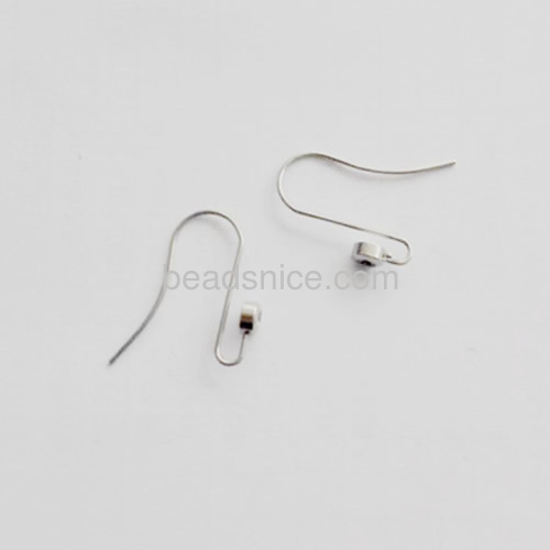 Earrings women drill bit base with hypoallergenic ear hooks  fish ear hook wholesale jewelry accessories stainless steel DIY