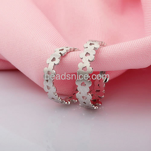 Fashion finger ring simple love plum ring wholesale fashion rings jewelry findings sterling silver Korean trendy style DIY gift 