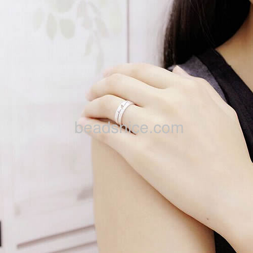 Fashion ring minimalist rings women jewelry findings opening hollow cute bird on branch ring sterling silver