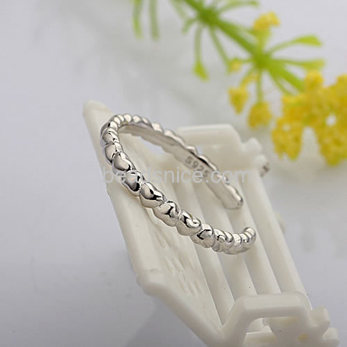 Silver ring personalized forever heart rings wholesale jewelry findings Korean fashion trendy gift for her sterling silver