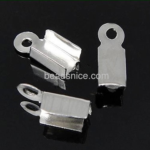 End caps leather cord crimp caps for necklace bracelet chain wholesale jewelry accessory stainless steel
