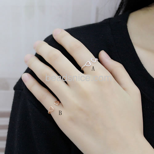 Finger ring twisted rings rope of love ring adjustable wholesale fashion rings jewelry findings sterling silver Korean simple st