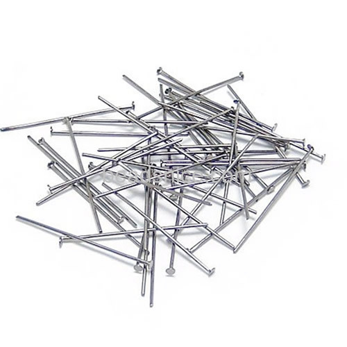 Metal pin open eye pin head pins assorted sizes wholesale jewelry accessories stainless steel DIY