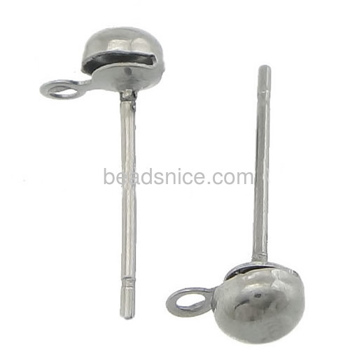 Stud earrings with small ball stainless steel jewelry accessories