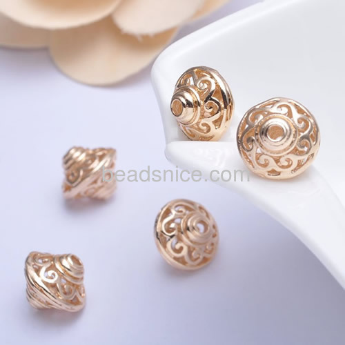 Metal bead hollow beads charms filigree vintage style wholesale jewelry accessories DIY gift for her brass gyro shape