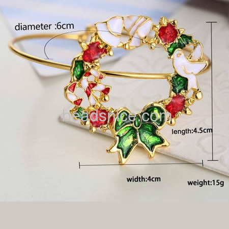 Christmas bracelet charm bracelets wholesale fashion Christmas fashion jewelry gift for friends brass